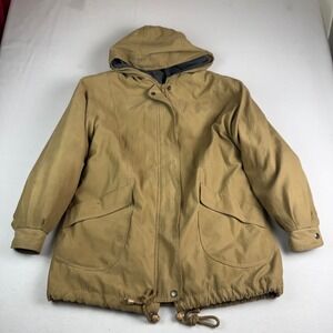 Bromley Sport Mens Tan Hooded Parka Jacket Lined Thermolite Size M